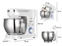 ELDOM ROBOT PLANETARNY WRK1300 DULCE, 1300W, 5L , TRY KOŃCÓWKI DO UBUJANIA, MISZANIA, UGNIATANIW, WYJMOWANA METALOWA MISA
