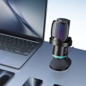 Mikrofon gamingowy przewodowy USB-C RGB ENC - czarny