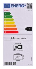 Telewizor SHARP 55HR7265E QLED 55" 4K Ultra HD Google TV Dolby Digital Plus DVB-T2 Czarny