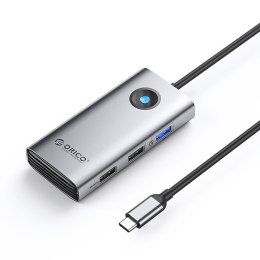 Hub stacja dokująca USB-C - USB-A USB-C PD HDMI - szara