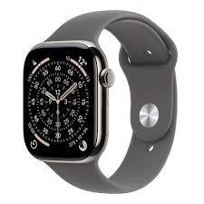 Apple Watch Series 11 GPS + Cellular 46mm Natural Titanium Case with Stone Grey Sport Band - M/L