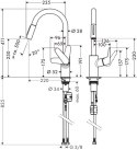 Bateria kuchenna Hansgrohe Focus M41 z wyciąganą wylewką