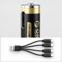 Bateria litowa akumulator AAA 1.5 V 500mWh USB-C z kablem ładującym - 4 szt.