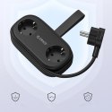 Listwa zasilająca 5w1 AC USB-A USB-C GaN 20W - czarna