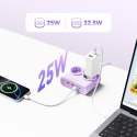 Listwa zasilająca 6w1 AC USB-A USB-C 25W - fioletowa