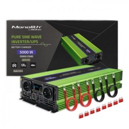 Qoltec Monolith adapter zasilający/ inwentor Automatyczna 5000 W Zielony