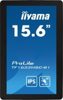 Iiyama ProLite TF1633MSC-B1 monitor komputerowy 39,6 cm (15.6") 1920 x 1080 px Full HD Ekran dotykowy Czarny