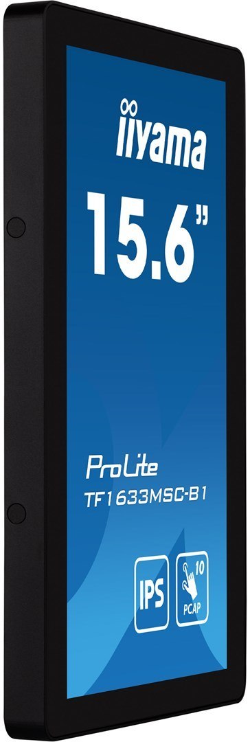 Iiyama ProLite TF1633MSC-B1 monitor komputerowy 39,6 cm (15.6") 1920 x 1080 px Full HD Ekran dotykowy Czarny