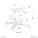 Neomounts CL25-530BL1 uchwyt do montażu projektora Sufit Czarny