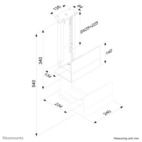 Uchwyt podwieszany na komputer NEWSTAR CPU-D200SILVER Neomounts