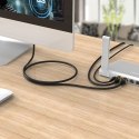 Kabel sieciowy internetowy okrągły LAN CAT7 10Gbps RJ45 30m - czarny