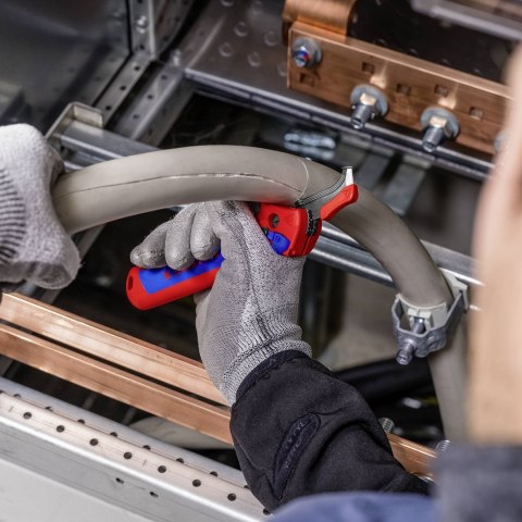 Nóż do ściągania izolacji KNIPEX 1650145SB Ze stopką prowadzącą