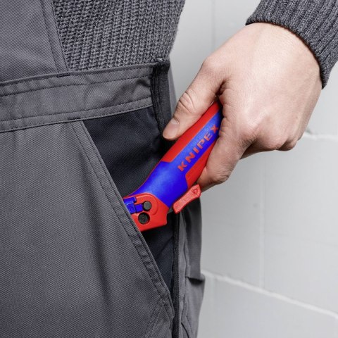 Nóż do ściągania izolacji KNIPEX 1650145SB Ze stopką prowadzącą