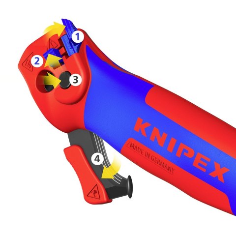 Nóż do ściągania izolacji KNIPEX 1650145SB Ze stopką prowadzącą