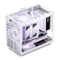 Obudowa PC Jonsbo C6 MAX, Mini Obudowa, Micro-ATX, Szkło Hartowane - Białe