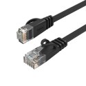 Kabel sieciowy internetowy płaski Ethernet CAT7 10Gbps RJ45 LAN 20m - czarny
