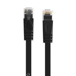 Kabel sieciowy internetowy płaski Ethernet CAT7 10Gbps RJ45 LAN 20m - czarny