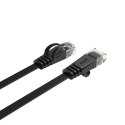 Kabel sieciowy internetowy płaski Ethernet CAT7 10Gbps RJ45 LAN 20m - czarny