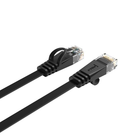 Kabel sieciowy internetowy płaski Ethernet CAT7 10Gbps RJ45 LAN 20m - czarny
