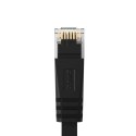 Kabel sieciowy internetowy płaski Ethernet CAT7 10Gbps RJ45 LAN 20m - czarny
