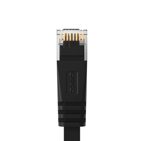 Kabel sieciowy internetowy płaski Ethernet CAT7 10Gbps RJ45 LAN 20m - czarny