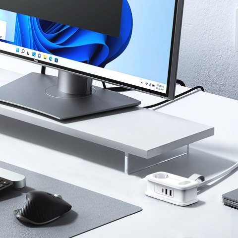 Listwa zasilająca 5w1 AC USB-A USB-C 15.5W - biała