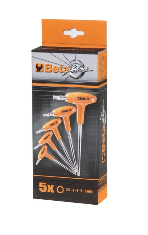 BETA Klucz trzpieniowy kątowy komplet 5 szt. 2.5-3-4-5-6mm