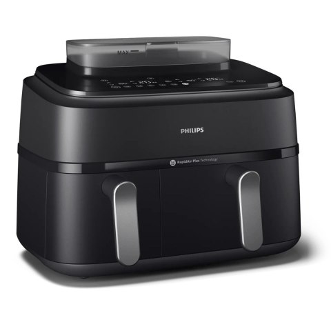 Philips 5000 series NA551/00 frytkownica Podwójny 9 l Autonomiczny 2750 W Frytkownica na gorące powietrze Czarny, Srebrny