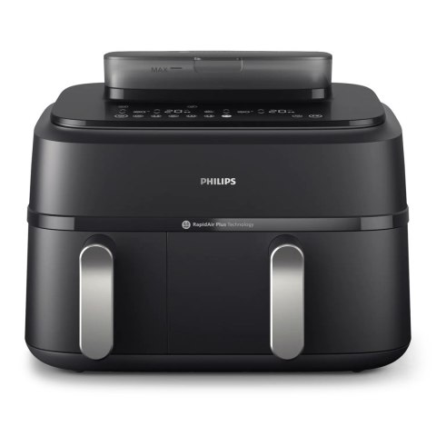 Philips 5000 series NA551/00 frytkownica Podwójny 9 l Autonomiczny 2750 W Frytkownica na gorące powietrze Czarny, Srebrny