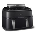 Philips 5000 series NA551/00 frytkownica Podwójny 9 l Autonomiczny 2750 W Frytkownica na gorące powietrze Czarny, Srebrny