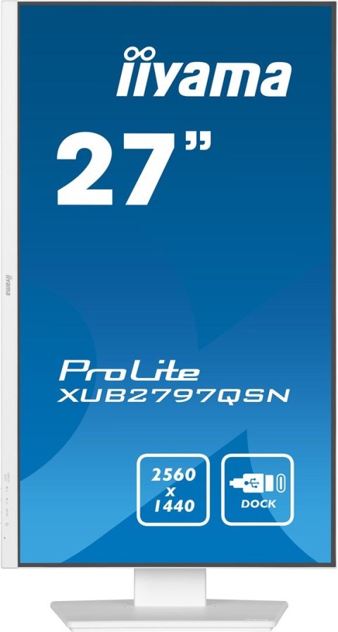 Monitor LED iiyama ProLite XUB2797QSN-W2 - 27 cali - Płaski ekran - 68,6 cm