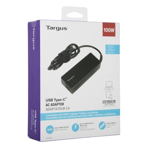 Targus APA108EU adapter zasilający/ inwentor Wewnętrzna 100 W Czarny