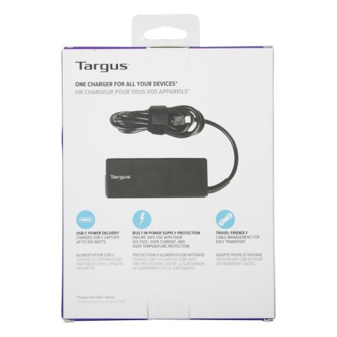 Targus APA108EU adapter zasilający/ inwentor Wewnętrzna 100 W Czarny
