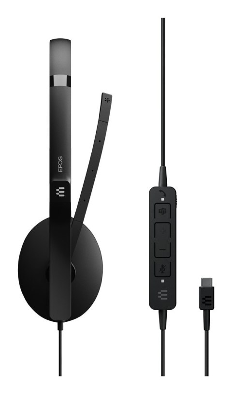 EPOS ADAPT 160T ANC USB-C Ohraufliegendes, binaurales USB-C-Headset mit ANC, kabelgebunden, MS Teams cert.