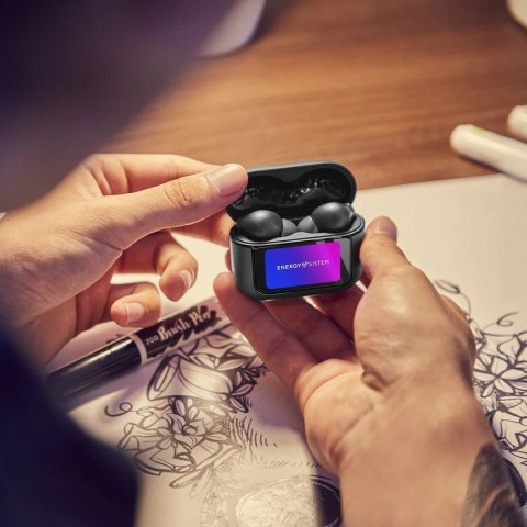 Słuchawki dokanałowe Energy Sistem True Wireless Earphones Icon Series z mikrofonem, Bluetooth, Graphite, ANC