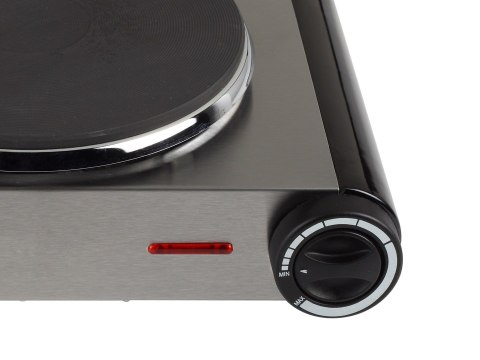 Kuchenka eletryczna TRISTAR KP-6248 (Płyta elektryczna; 2 pola grzejne; 2500W; kolor srebrny)