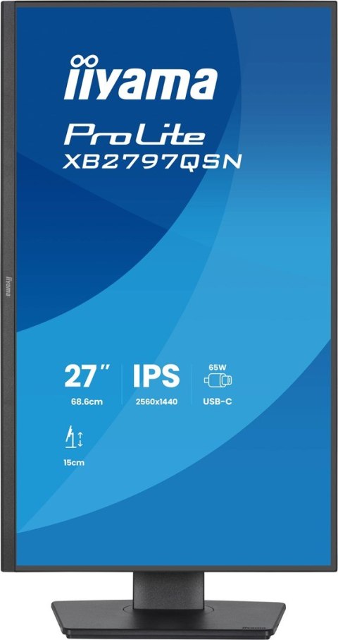 Iiyama ProLite XB2797QSN-B1 monitor komputerowy 68,6 cm (27") 2560 x 1440 px Quad HD LCD Czarny