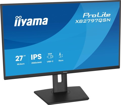 Iiyama ProLite XB2797QSN-B1 monitor komputerowy 68,6 cm (27") 2560 x 1440 px Quad HD LCD Czarny