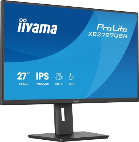 Iiyama ProLite XB2797QSN-B1 monitor komputerowy 68,6 cm (27") 2560 x 1440 px Quad HD LCD Czarny