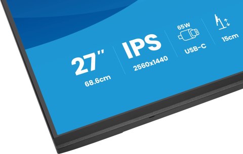 Iiyama ProLite XB2797QSN-B1 monitor komputerowy 68,6 cm (27") 2560 x 1440 px Quad HD LCD Czarny