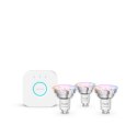 Philips Hue White and color ambiance Podstawowy zestaw startowy: 3 inteligentne żarówki z trzonkami GU10 (345 lm)