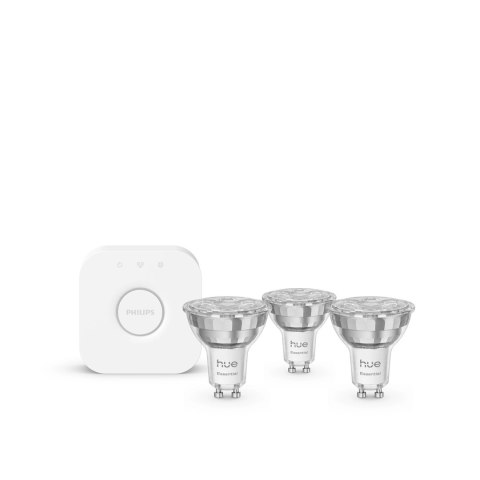 Philips Hue White and color ambiance Podstawowy zestaw startowy: 3 inteligentne żarówki z trzonkami GU10 (345 lm)
