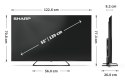 Ostry Telewizor Smart TV 55HP6265E 55 Google TV UHD Czarny