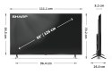 Telewizor QLED 50" SHARP 50HP5265E Smart TV Google TV UHD Czarny