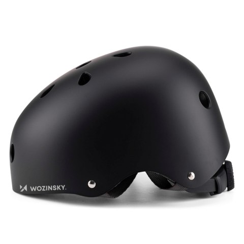 Kask rowerowy BMX hulajnoga lekki 54-58 cm - czarny