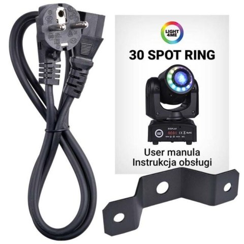 LIGHT4ME 30 SPOT RING - Głowica ruchoma LED, 30 W