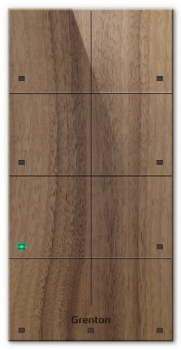 Panel dotykowy Grenton / 8 pól dotykowych / TF-Bus / ciemny drewniany front