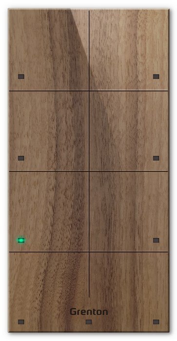 Panel dotykowy Grenton / 8 pól dotykowych / TF-Bus / ciemny drewniany front