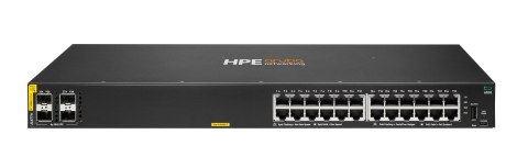 Aruba 6100 24G Class4 PoE 4SFP+ 370W Zarządzany L3 Gigabit Ethernet (10/100/1000) Obsługa PoE 1U Czarny