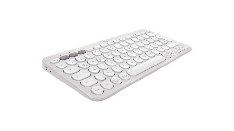 Logitech 920-012204 klawiatura Dołączona myszka Uniwersalne RF Wireless + Bluetooth QWERTZ Niemiecki Biały